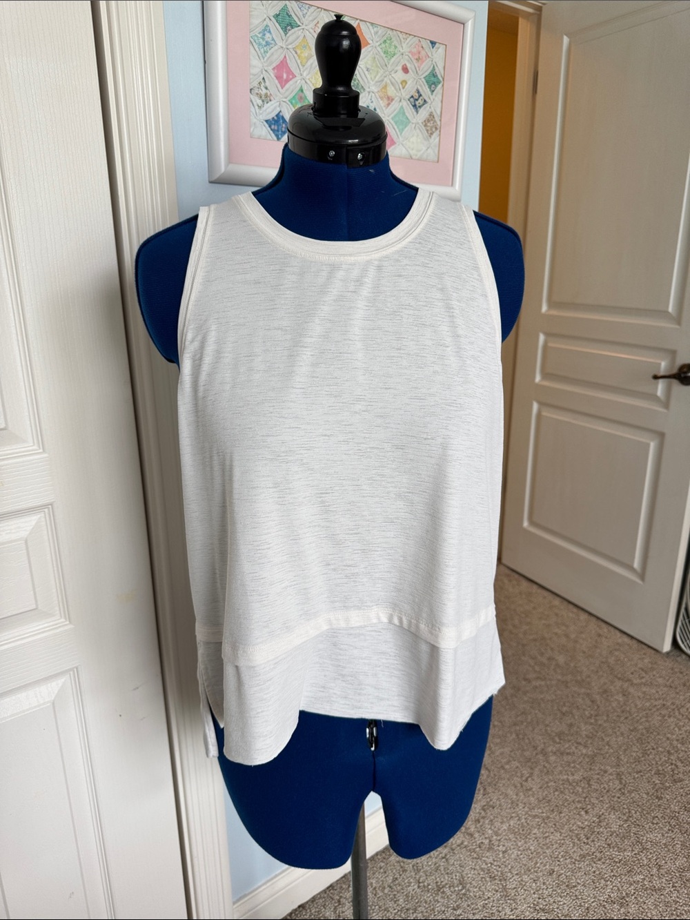 Classic ivory Scoop Neck Tank Top